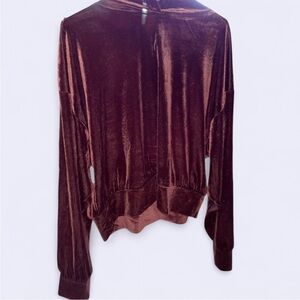 Express Velvet Hoodie in Deep Burgundy